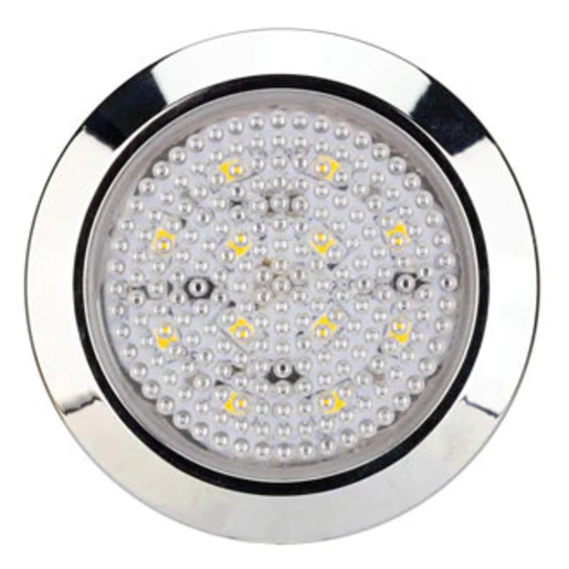 RoadVision LED Interior Light Round Chrome 12V 70mmx14mm