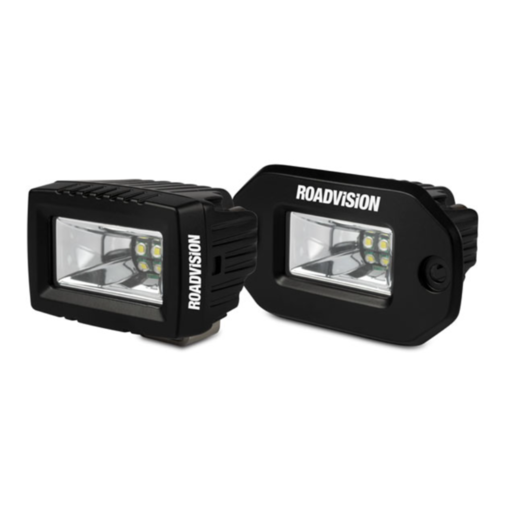 RoadVision LED Rock Flood Light Rectangular Flush Mount 20W 9-36V