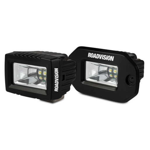 RoadVision LED Rock Flood Light Rectangular Flush Mount 20W 9-36V