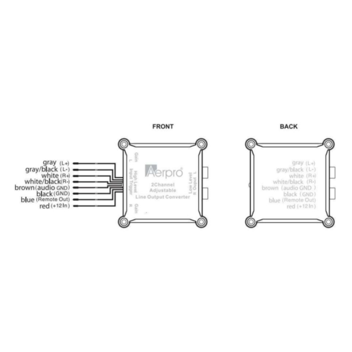 Aerpro 2 Channel Line Output Converter - AP3042A