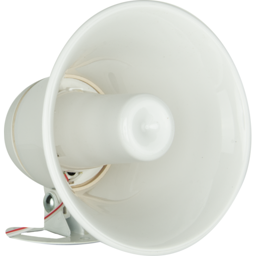 GME 8 Watt P.A. Horn w/ Lead & Plug White - SPK03W