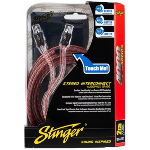 Stinger 4000 Series 2 Channel RCA Lead 17ft