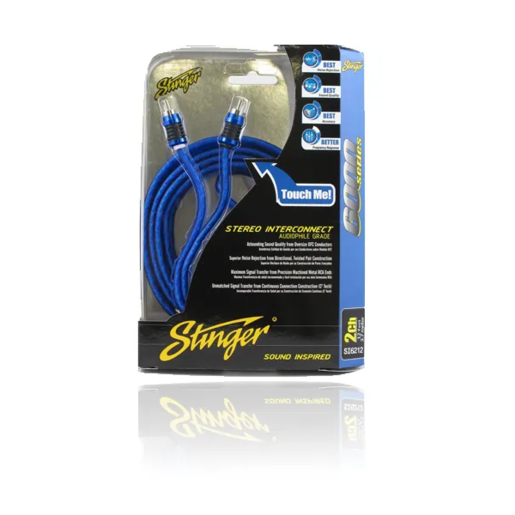 Stinger 6000 Series 2 Channel RCA Lead 12ft