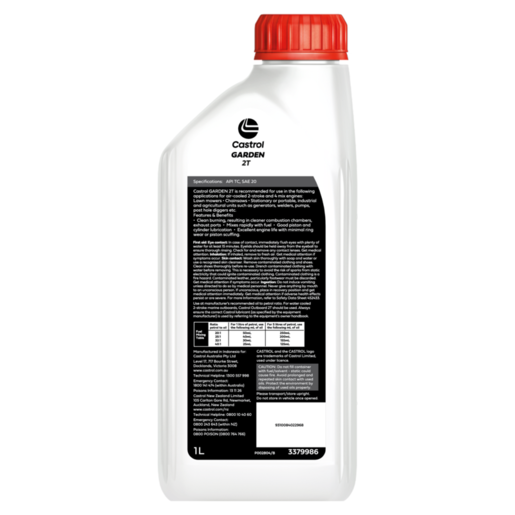 Castrol Garden 2T 2-Stroke Engine Oil 1L