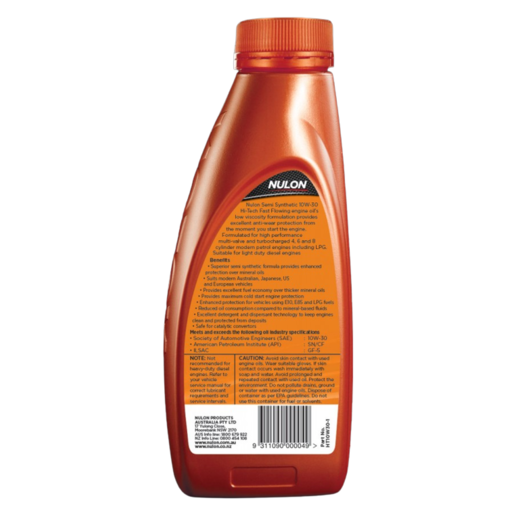 Nulon 10W-30 High Flow Semi Synthetic Engine Oil 1L