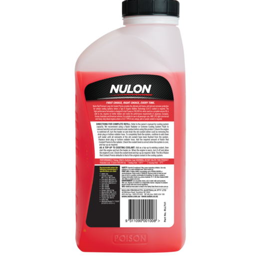 Nulon Rssl Nulon Red Premium Long Life Premix Engine Coolant 1L | Nulon | Brands ...
