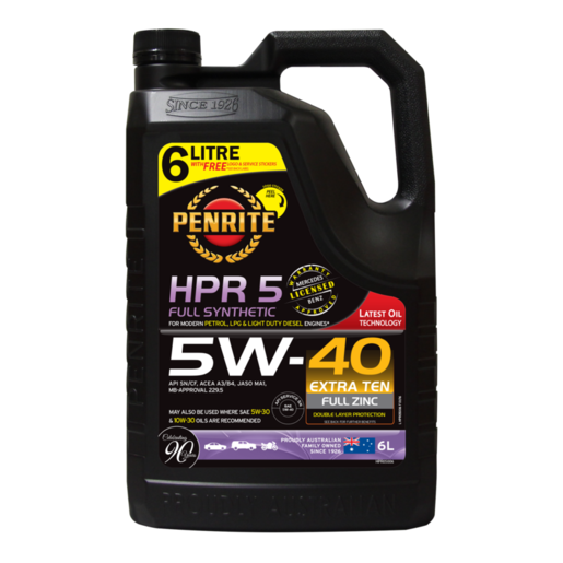 Penrite HPR 5 5W-40 Full Synthetic Engine Oil 6L