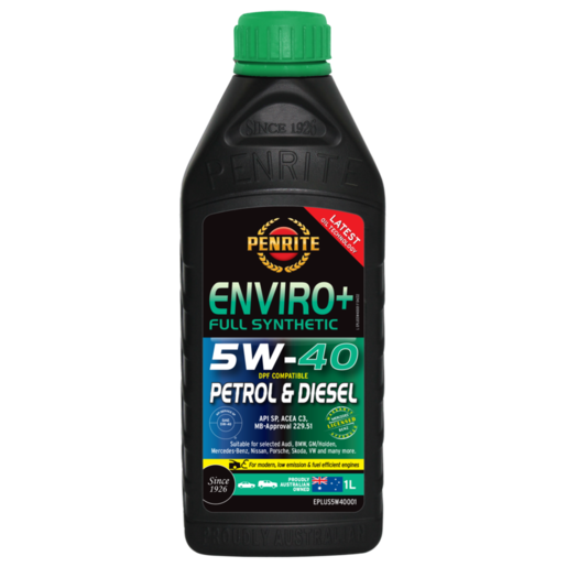 Penrite Enviro+ 5W-40 Full Synthetic Engine Oil 1L