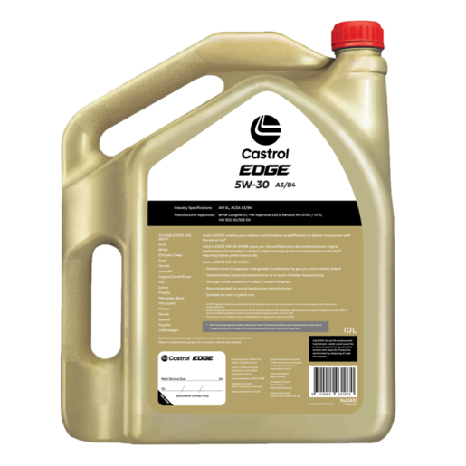 Castrol Edge 5W-30 A3/B4 Full Synthetic Engine Oil 10L