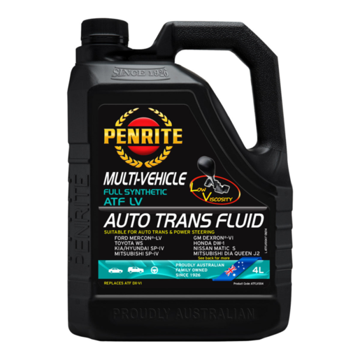 Penrite ATF LV Full Synthetic Auto Transmission Fluid 4L