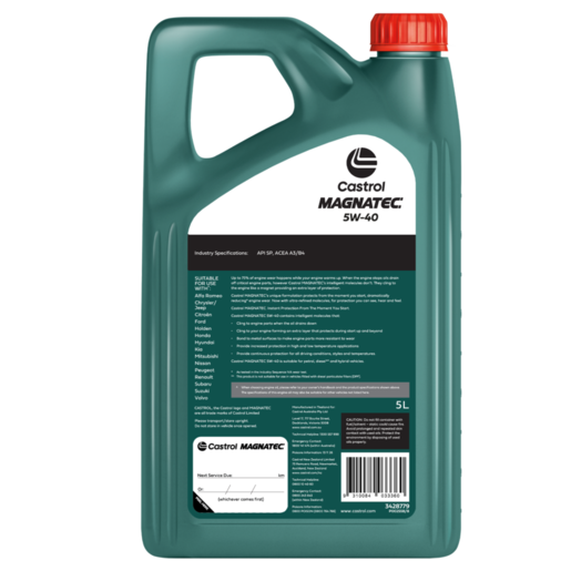Castrol Magnatec 5W-40 Full Synthetic Engine Oil 5L