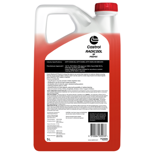 Castrol Radicool SF Premix Coolant 5L