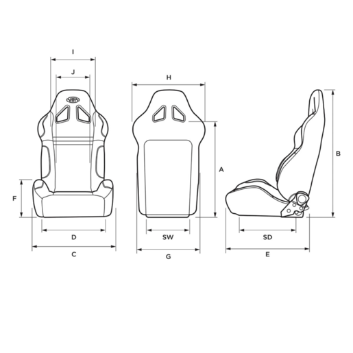 SAAS Kombat Seat Dual Recline Blue ADR Compliant - E1003