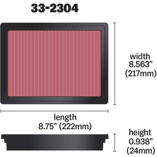 K&N Replacement Air Filter - KN33-2304
