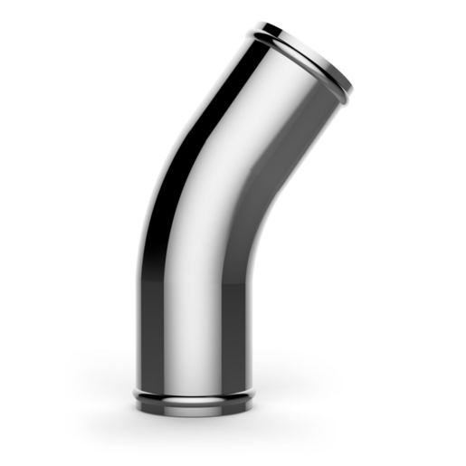 SAAS Pipe 76mm x 45 Deg Aluminium Polished - SAP7645P