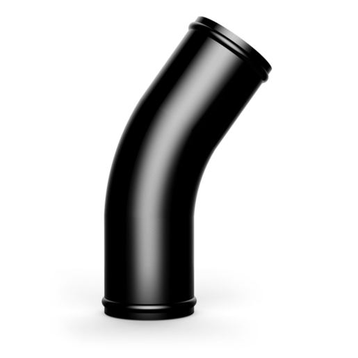 SAAS Pipe 76mm x 45 Deg Aluminium Black Anodised - SAP7645B