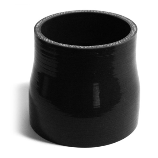 SAAS Straight 4 Ply Silicone Reducer 70mm x 76mm x 76mm Black - SSH707676