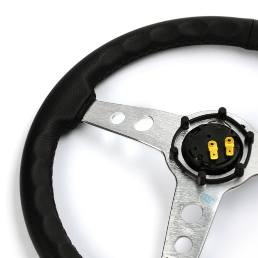 SAAS Steering Wheel PVC 14" ADR Retro Brushed Spoke - SW616OS-R