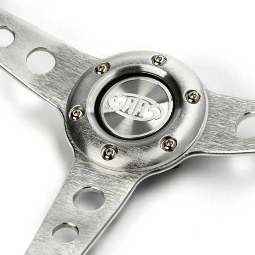 SAAS Steering Wheel PVC 14" ADR Retro Brushed Spoke - SW616OS-R
