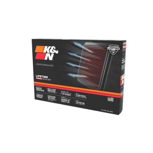 K&N High-Flow Lifetime Engine Air Filter to Suit Land Rover LR2 L6 - KN33-2414
