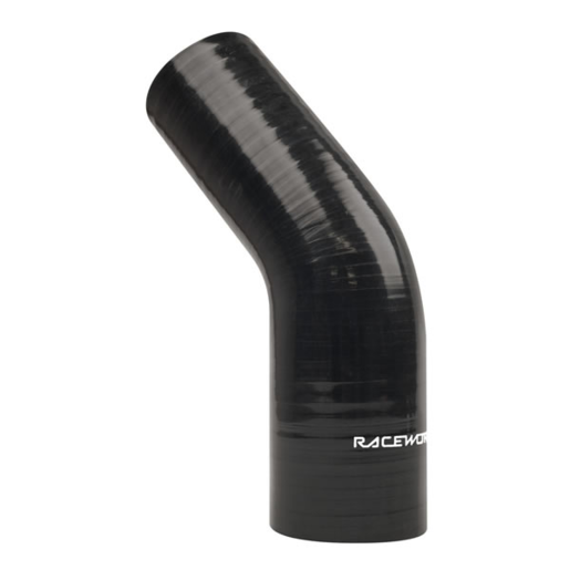 RaceWorks Silicone Hose 45 Reducer 3-4" 76-102mm Black - SHE-045-300400BK