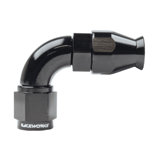 Raceworks Teflon Hose End AN-6 90 Degrees - RWF-203-06BK