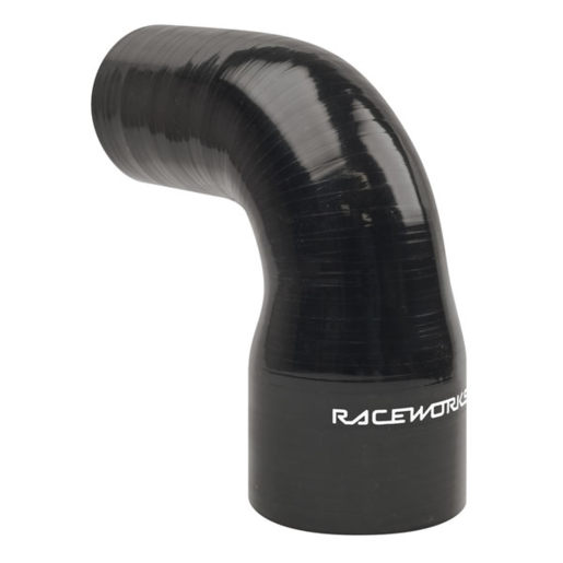 RaceWorks Silicone Hose 90 Degrees Reducer 76-89mm Black - SHE-090-300350BK