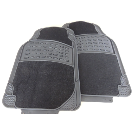 Streetwize Floor Mats Miami Carpet Rubber Grey Set 2 - SW735
