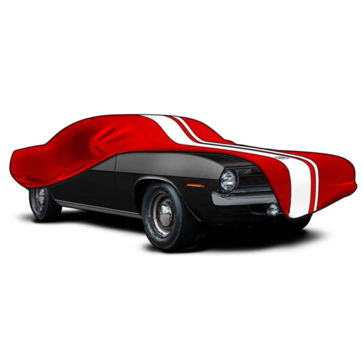 SAAS Car Cover Indoor Classic Red with White Stripes Extra Large 5.7m - SC1033