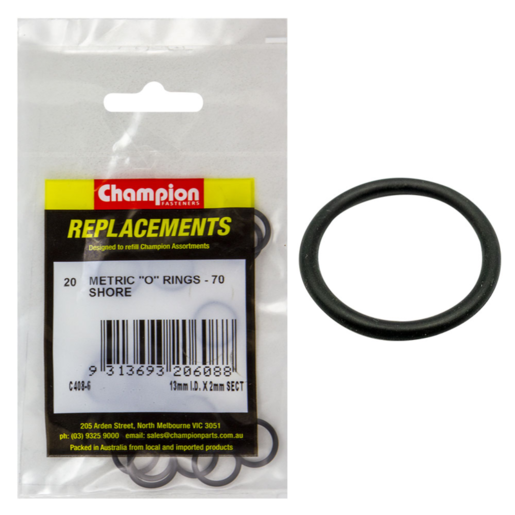Champion 13mm x 2mm Metric O Rings Sold Individually - C408-6