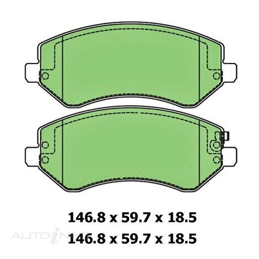 Protex Ultra 4WD Ceramic Front Brake Pads - DB1828CP
