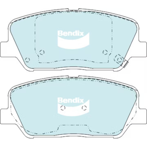Bendix Front Brake Pads - DB2378-4WD