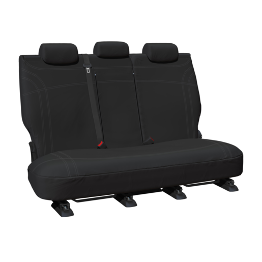Sperling Getaway Neoprene Black Silver Stitch RM Seat Covers Rear - RM5029G2B