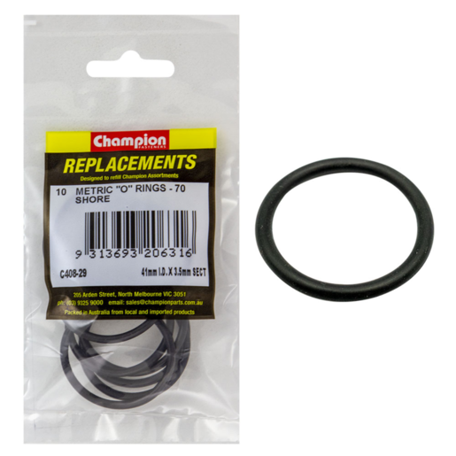 Champion 41mm x 3.5mm Metric O Rings Sold Individually - C408-29