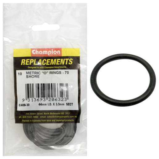 Champion 44mm x 3.5mm Metric O Rings Sold Individually - C408-30