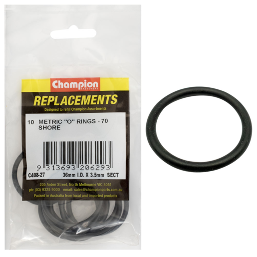 Champion 36mm x 3.5mm Metric O Rings Sold Individually - C408-27