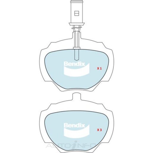 Bendix 4WD Front Brake Pads - DB1199-4WD