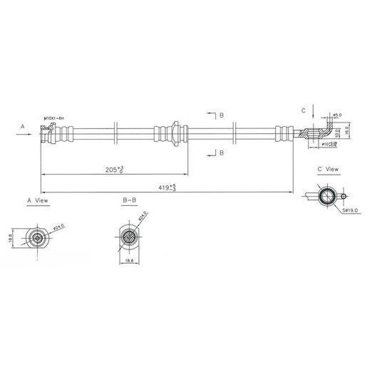 Protex Brake Hose - H1552