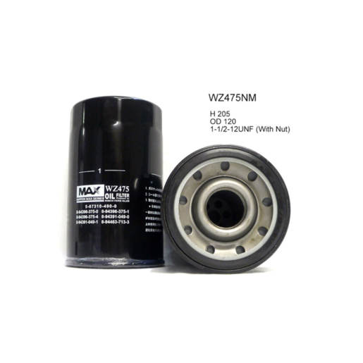 Cooper Nippon Max Oil Filter Z475/ Z705 to suit Isuzu - WZ475NM