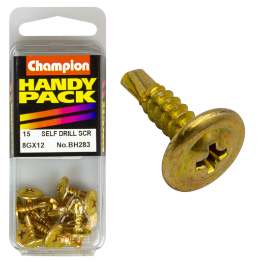 Champion Handy Pack Self Drill Screw 8G x 18 x 22mm Tek - BH283