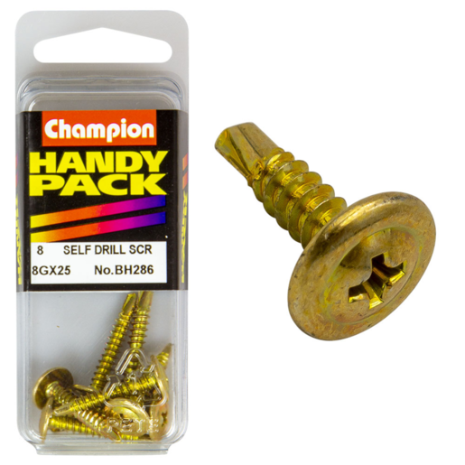 Champion Handy Pack Self Drill Screw 8G x 18 x 25mm - BH286