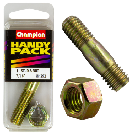 Champion Handy Pack Manifold Stud & Nut 7/16 x 2-1/4 - BH292