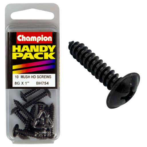 Champion Handy Pack Washer Face Black 8G x 1" CST - BH754