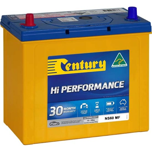 Century Hi Performance NS60 MF 12V 430CCA 45Ah Car Battery