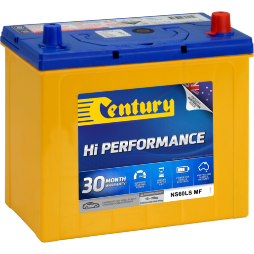 Century Hi Performance NS60LS MF 12V 430CCA 45Ah Car Battery