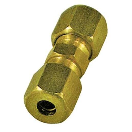 TFI Racing 1/8" Brass Fitting Double Compression Union -P401