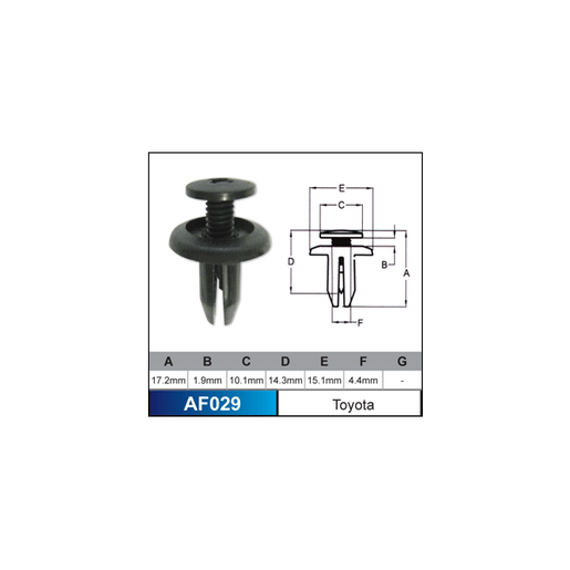 Nice Products Fastener to Suit Toyota AF02910 1 pc - AF029-10