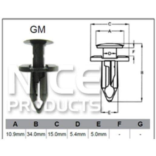 Nice Products Fastener to Suit GM AF05910 1 pc - AF059-10