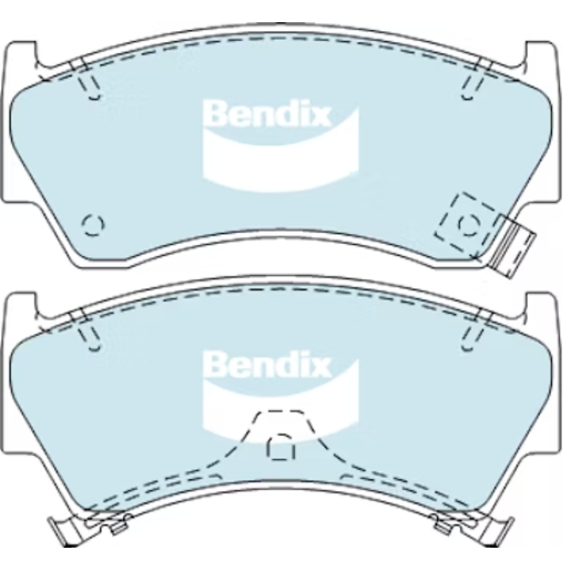 Bendix Ceramic Rear Brake Pads - DB1086-GCT