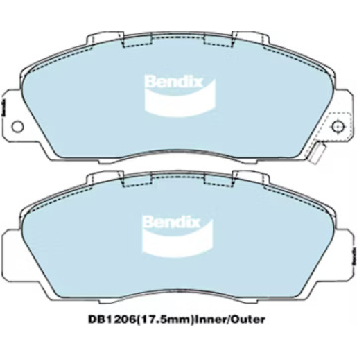 Bendix Front Brake Pads - DB1206GCT